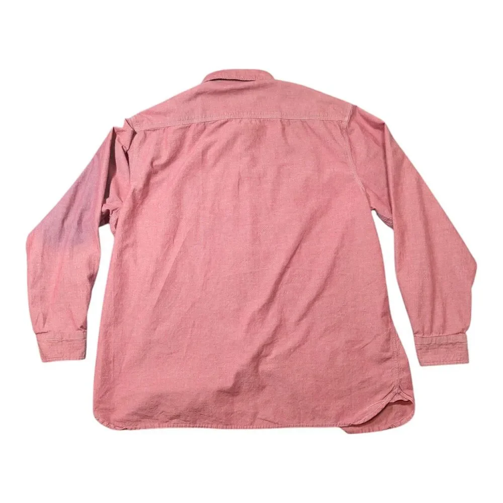Pendleton Long Sleeve Button-Up Blake Chambray Shirt Heather Red Men's Large - Picture 3 of 6